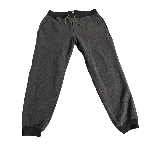 J. Crew Pants - J.Crew Knot Goods Cozy Gray Cargo Joggers Cuffed Ankles Drawstring Pockets Sz L